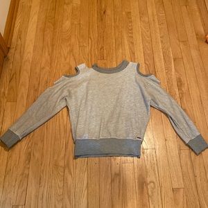 N:philanthropy cold shoulder sweatshirt